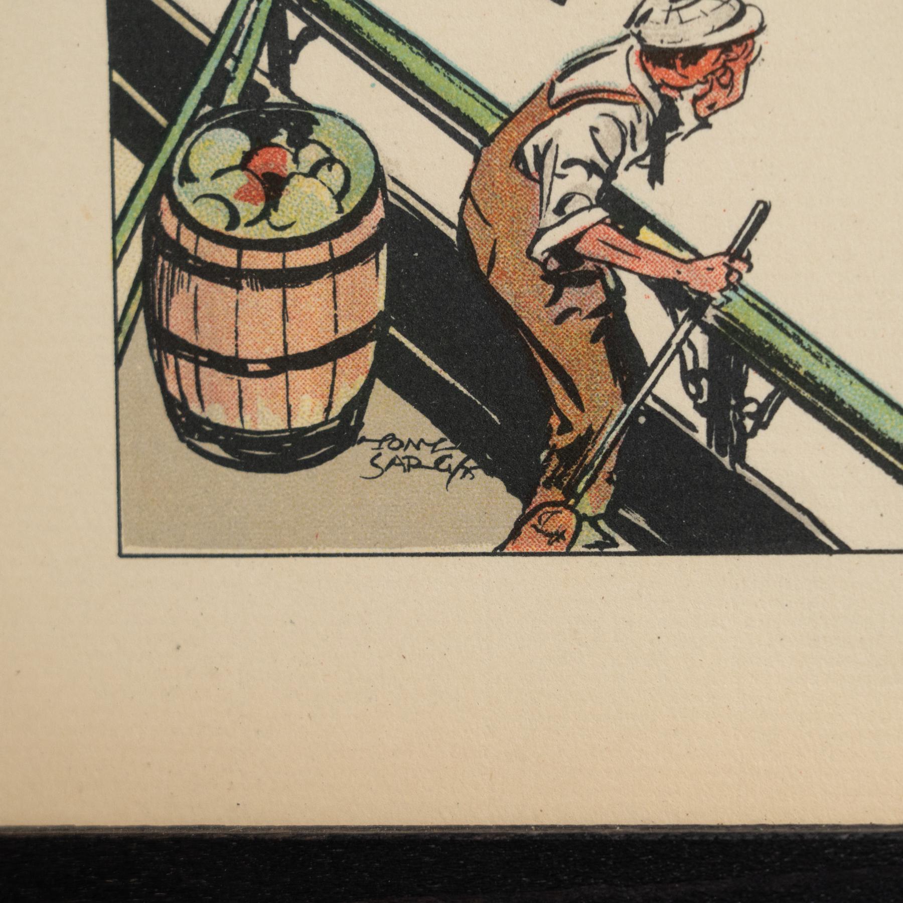 Framed Tony Sarg Lithograph  