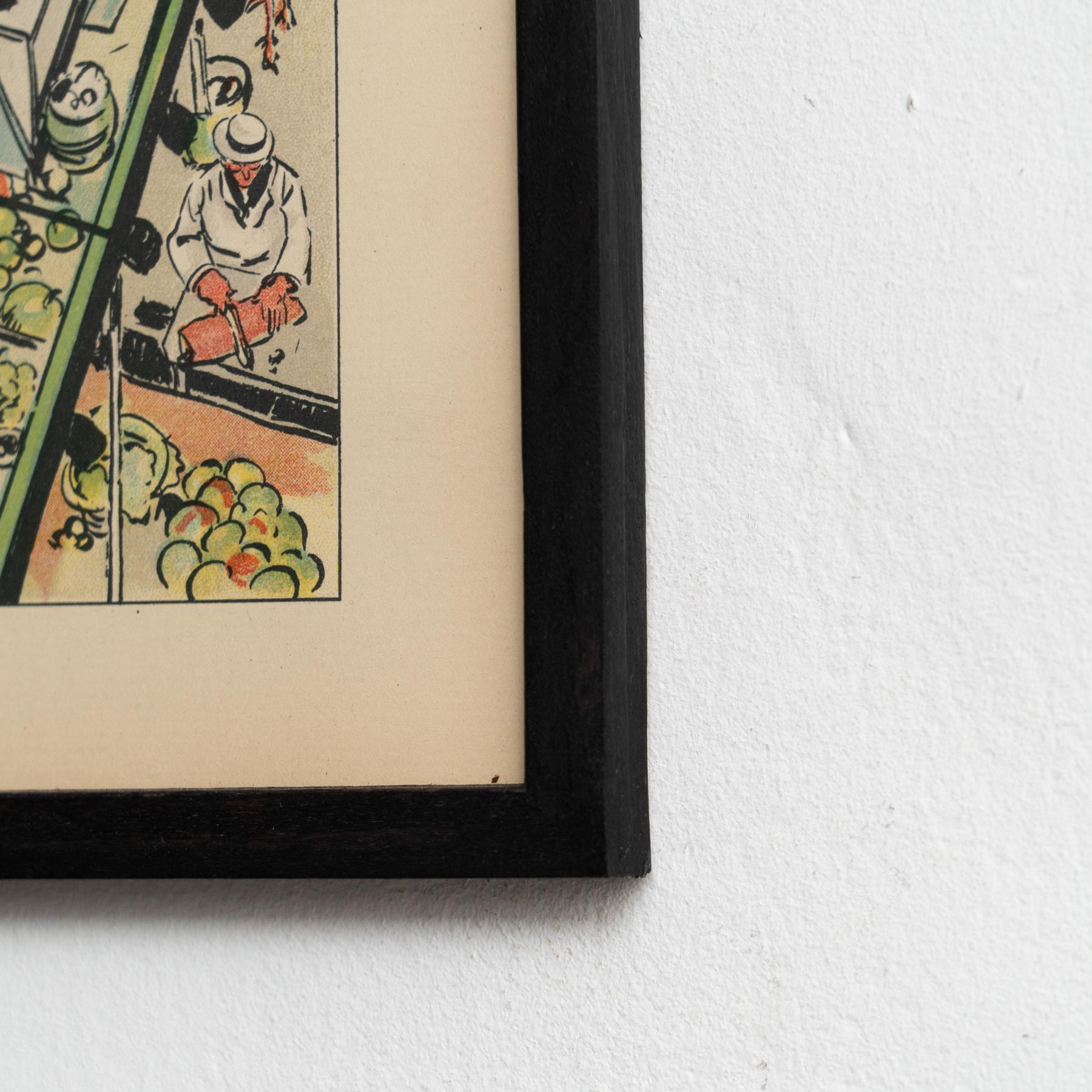 Framed Tony Sarg Lithograph  