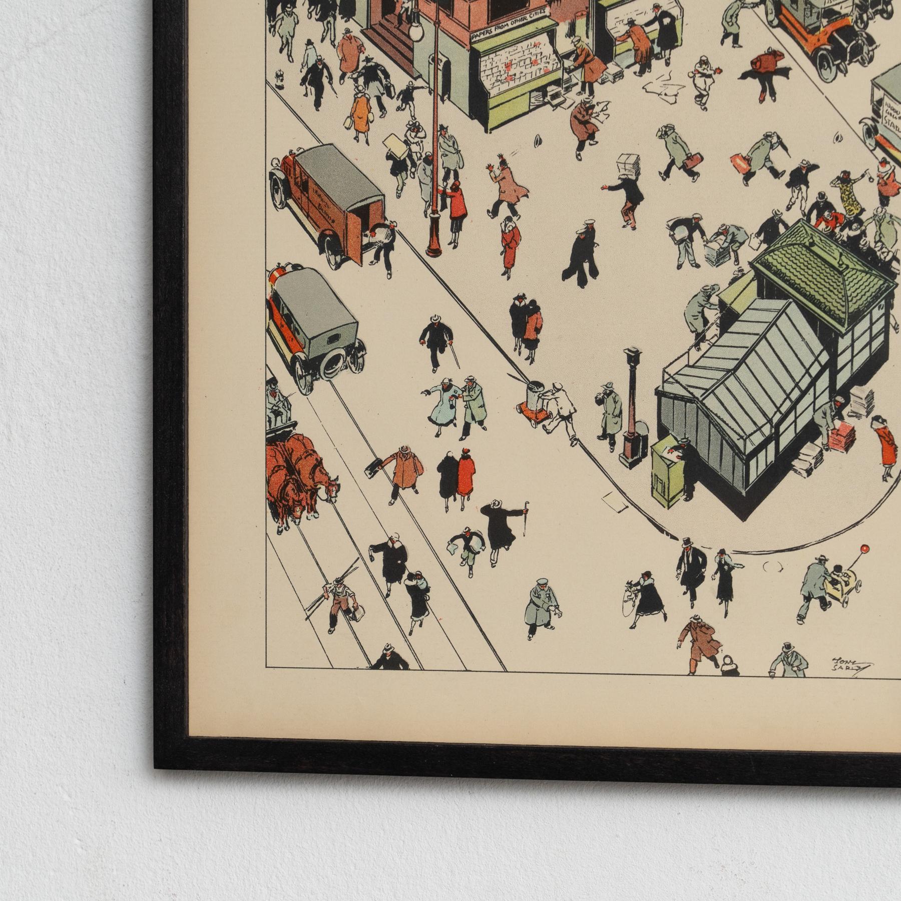 American Framed Tony Sarg Lithograph  