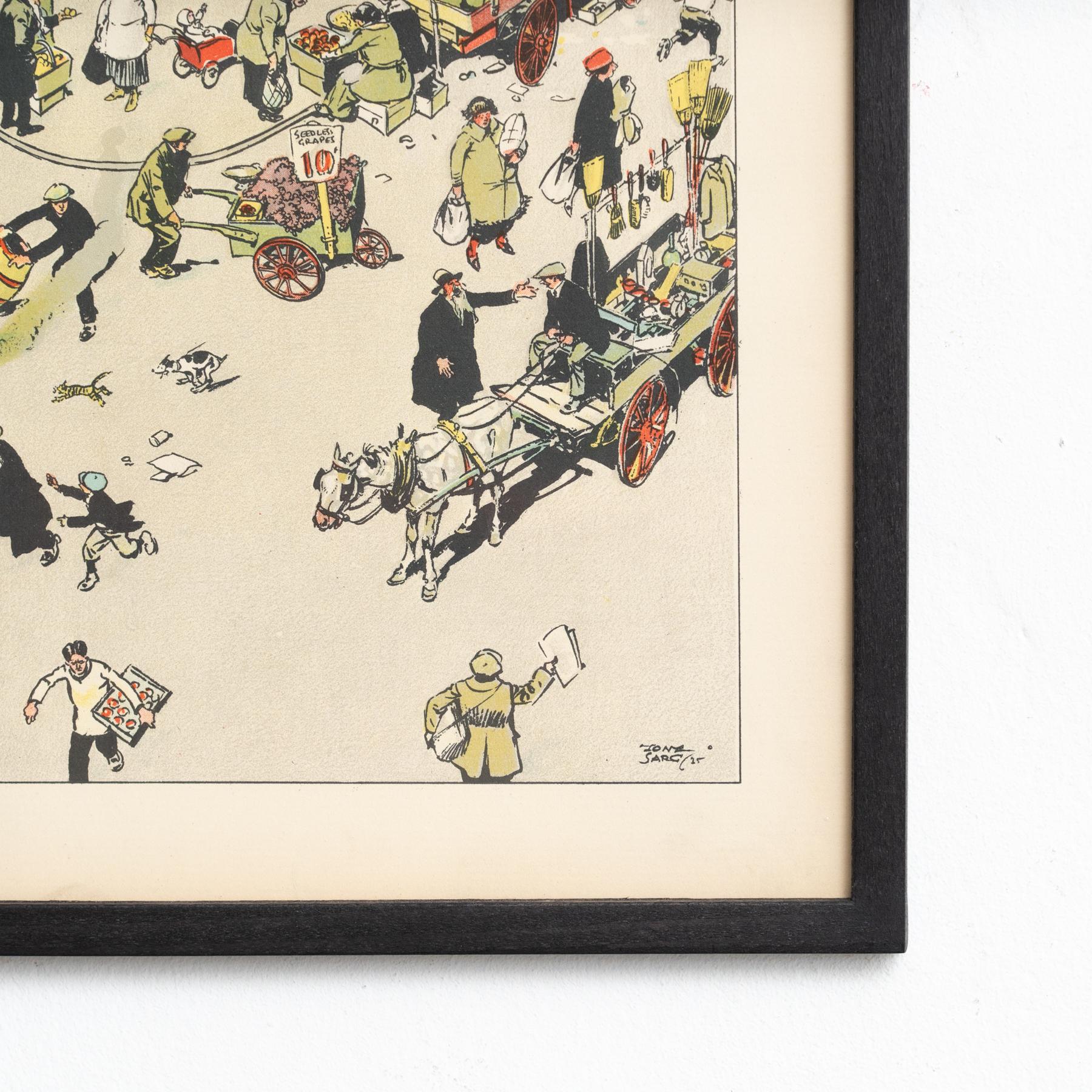 Framed Tony Sarg Lithograph  