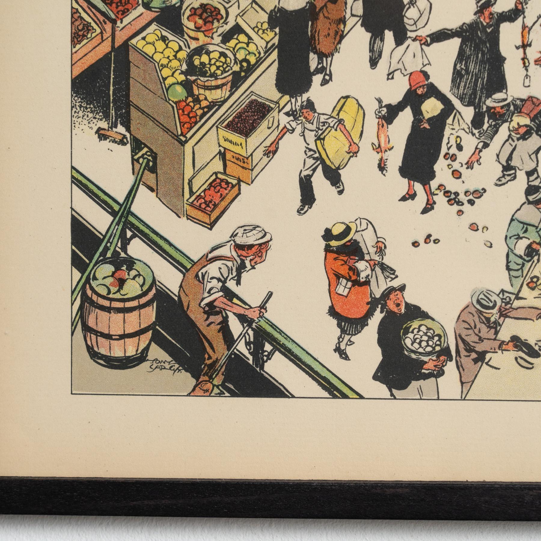Early 20th Century Framed Tony Sarg Lithograph  