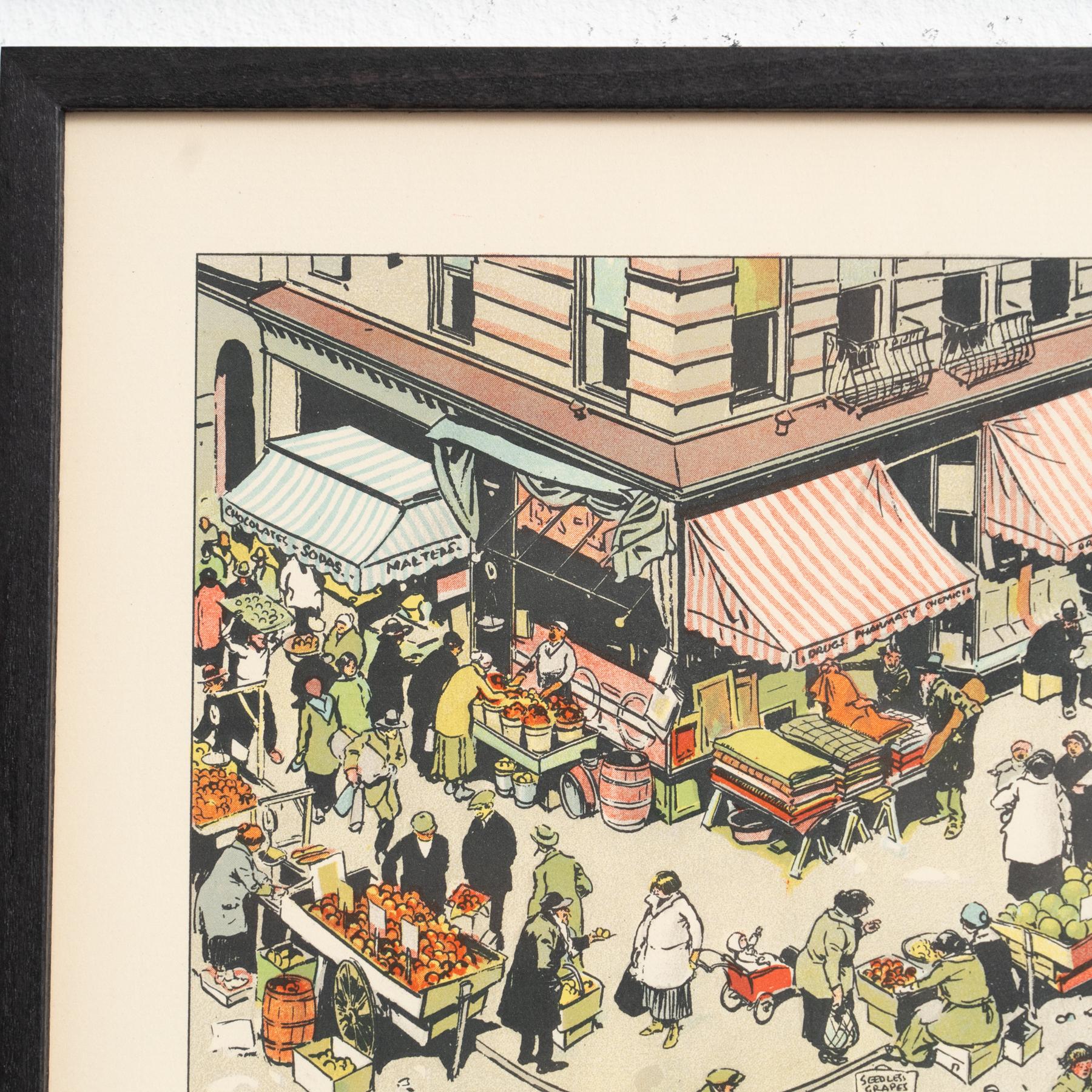 Paper Framed Tony Sarg Lithograph  