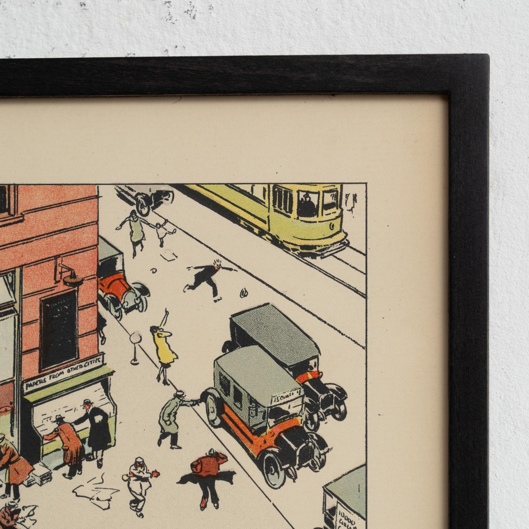 Paper Framed Tony Sarg Lithograph  