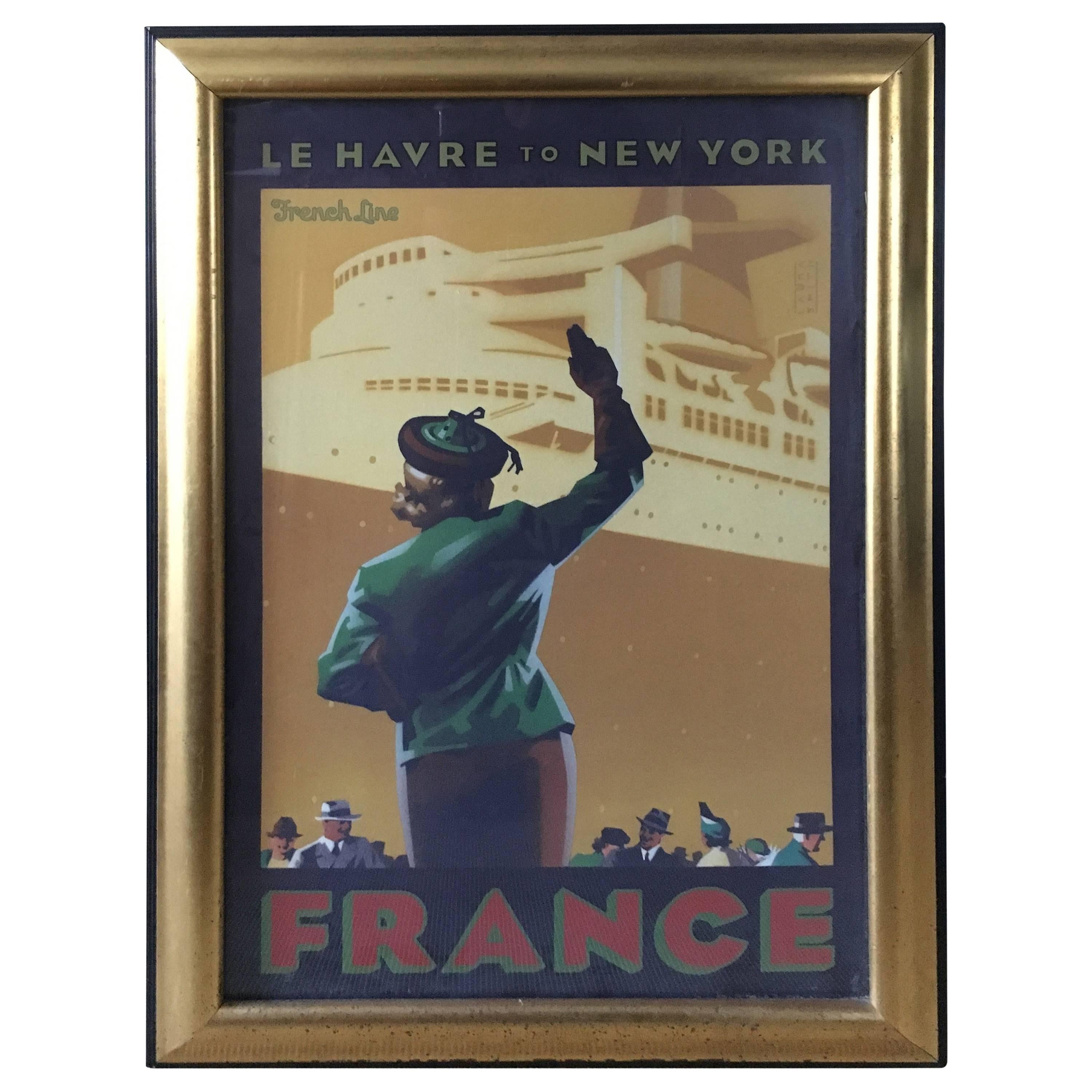 Framed Travel Poster at 1stDibs