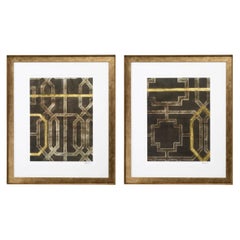 Framed Trellis Art Prints Set of Two