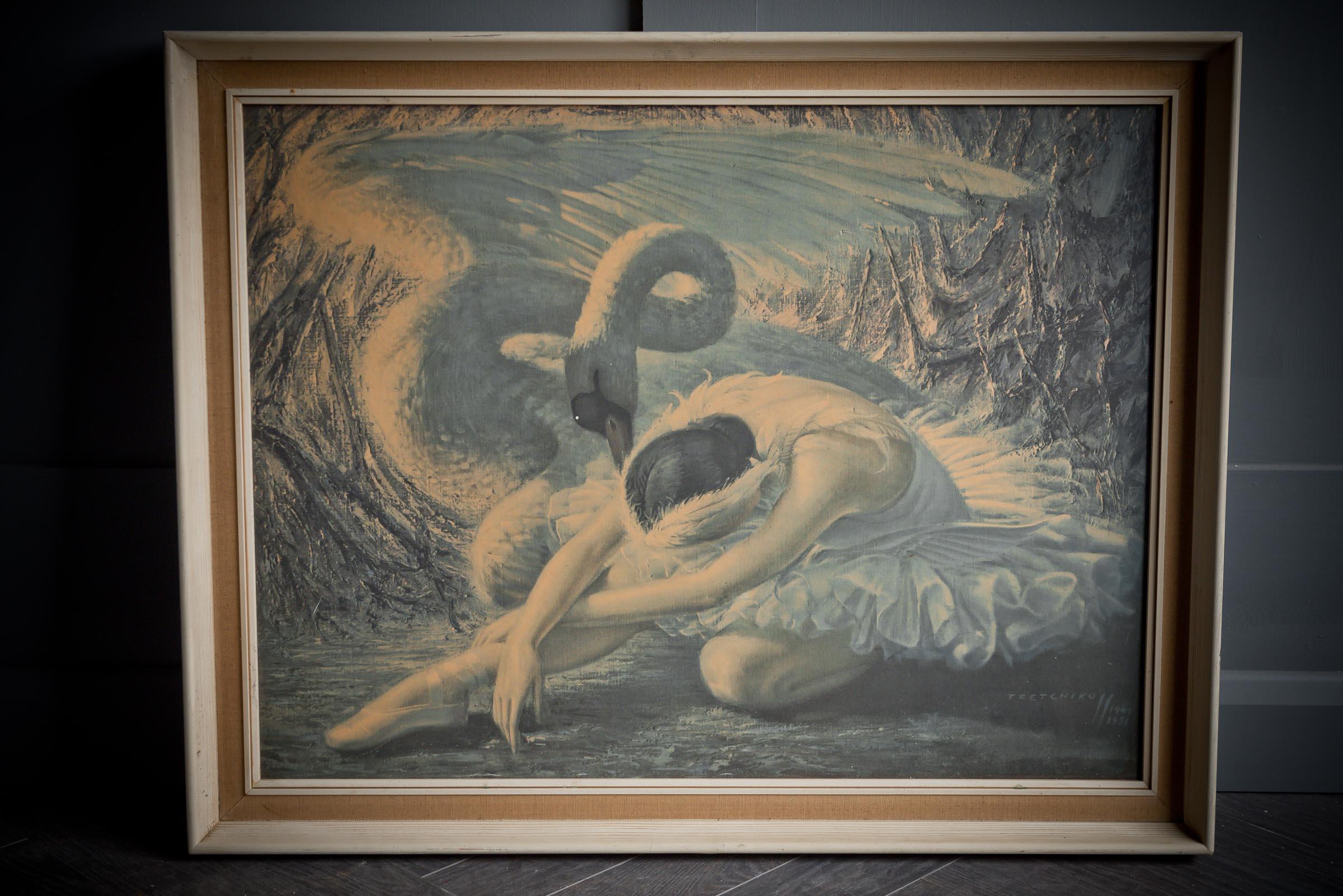 The Dying Swan by Vladimir Tretchikoff was produced in 1949 and is considered to be one of the famous artworks of movement. The work can be viewed now at Private Collection The Dying Swan is an oil painting produced in 1949 by South African painter