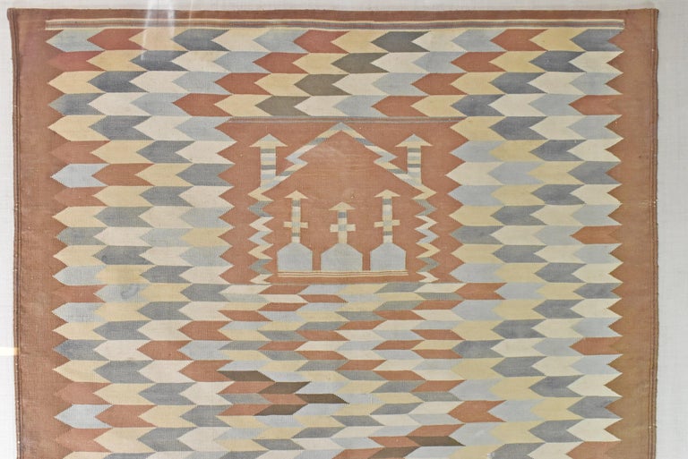 Framed Tribal Prayer Rug For Sale at 1stDibs