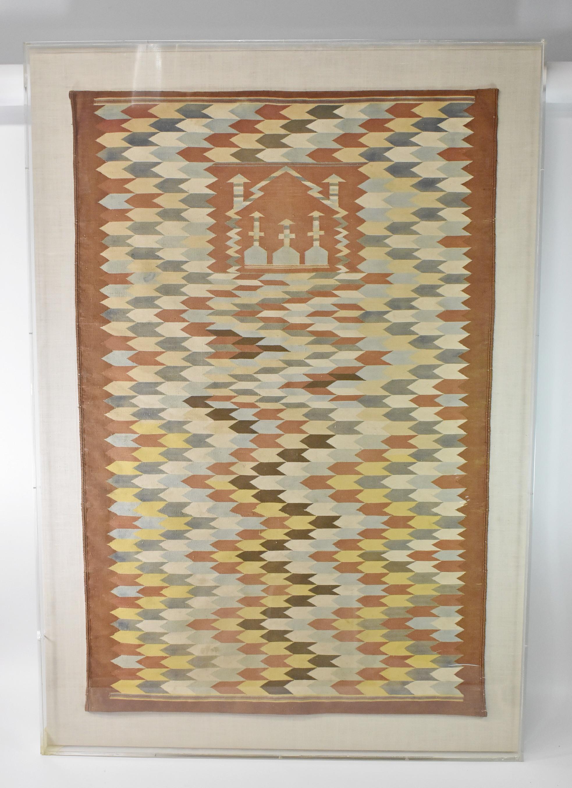 20th Century Framed Tribal Prayer Rug For Sale