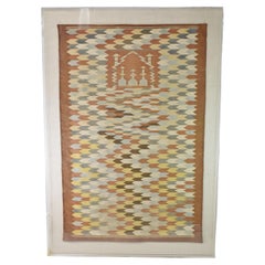 Vintage Framed Tribal Prayer Rug