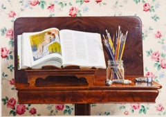 Framed Tromp L'oeil Watercolor by William B. Hoyt