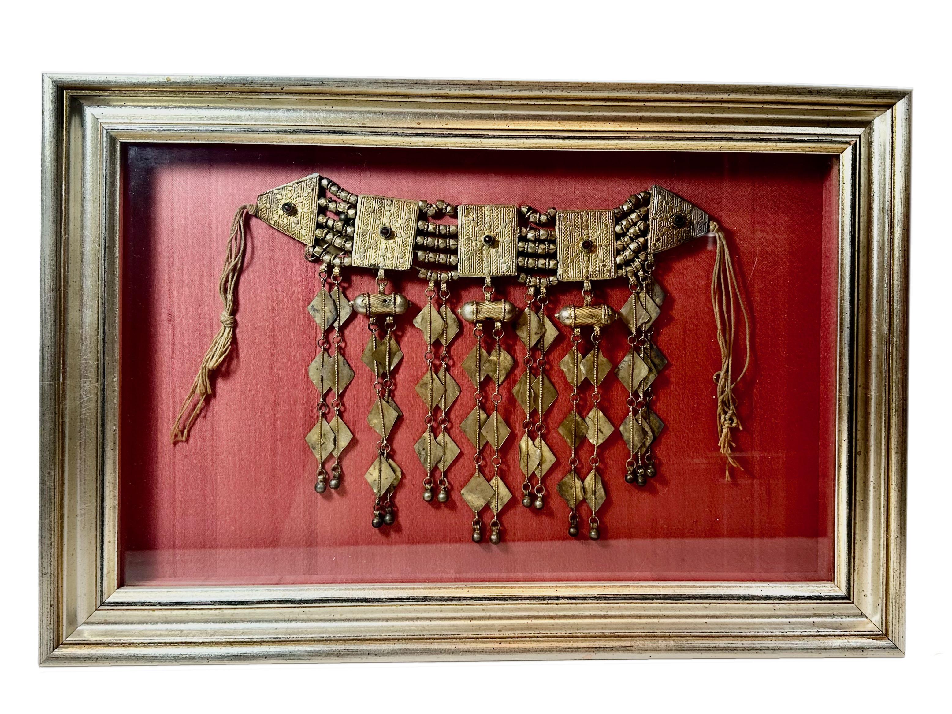 Framed Turkoman Headpiece In Good Condition For Sale In Tampa, FL