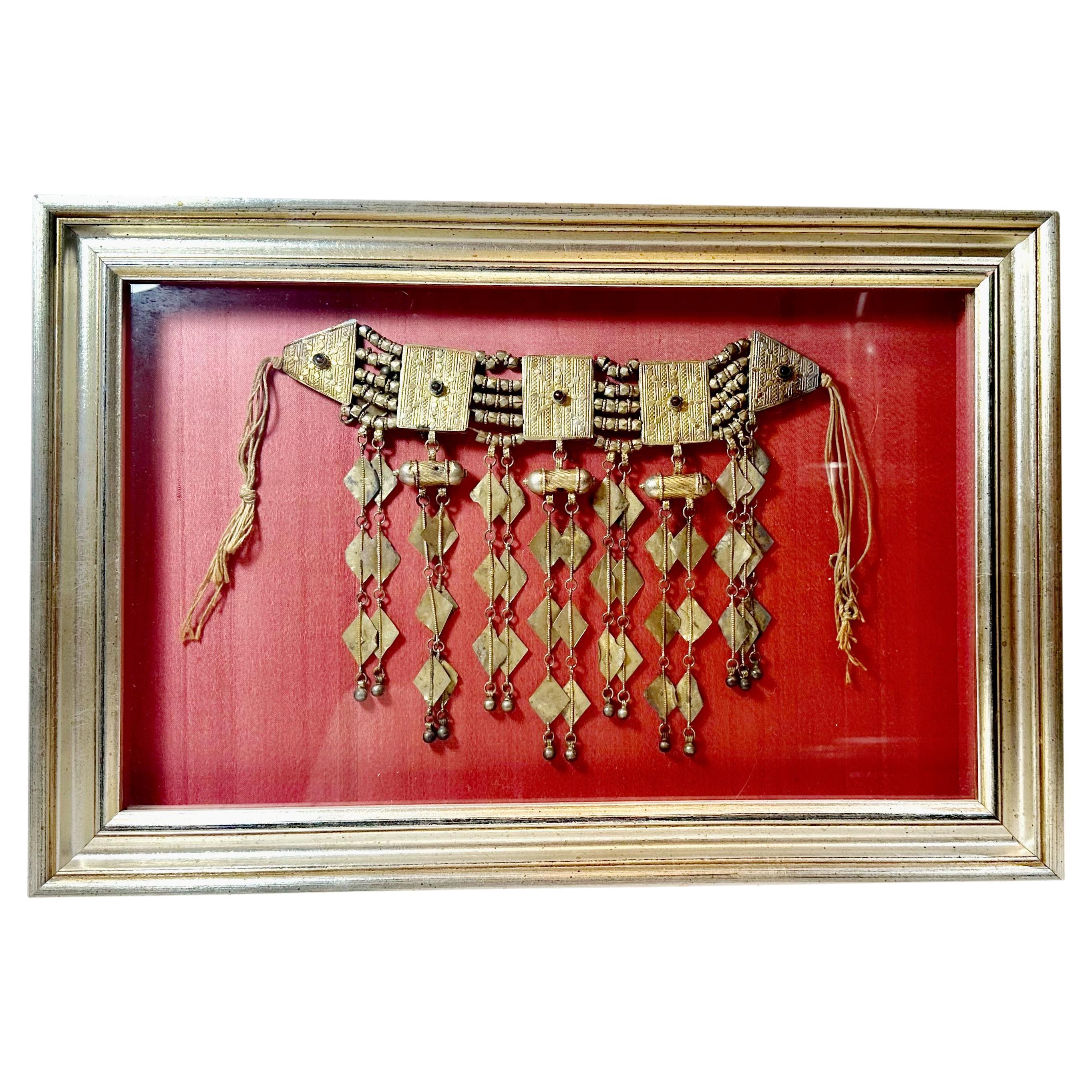 Framed Turkoman Headpiece For Sale