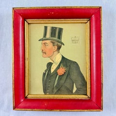 Framed Original Vanity Fair Caricature Litho, The Marquess of Bath, 1896