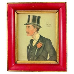 Framed Original Vanity Fair Caricature Litho, The Marquess of Bath, 1896