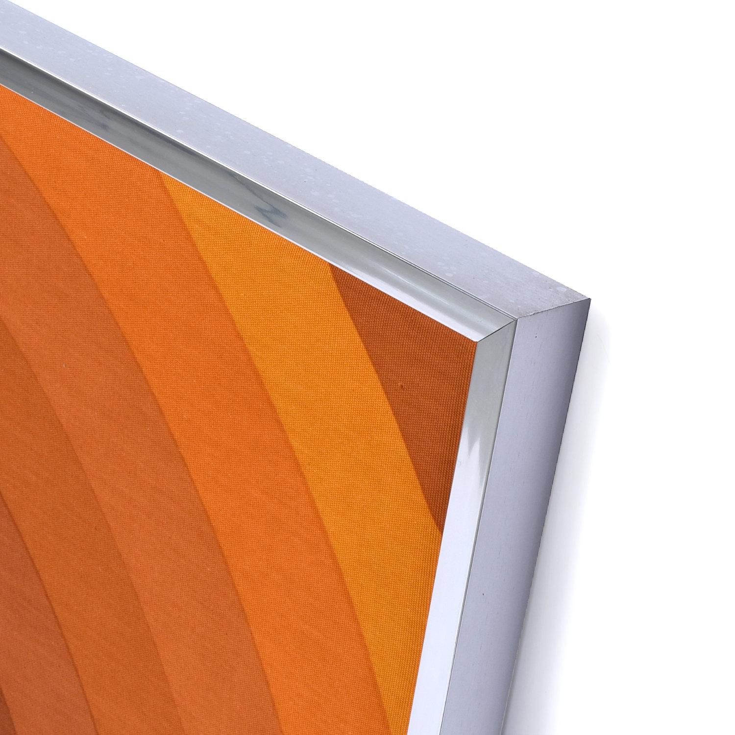 Framed Verner Panton Orange Kurve Mira X Danish Textile Panel For Sale 1