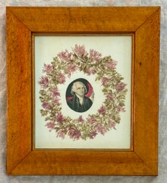 Framed Victorian Seaweed Wreath with a James Madison Print