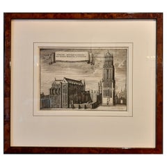 Framed View of St. Martin's Cathedral or Domkerk, Utrecht, The Netherlands, 1770