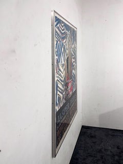 Framed vintage 1977 Jasper Johns Savarin Cans-Monotype 45.5 x 29.5 Poster exhibi