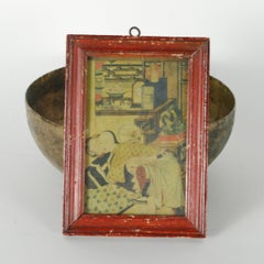 Gerahmte Vintage Chinesisch Erotische Druck