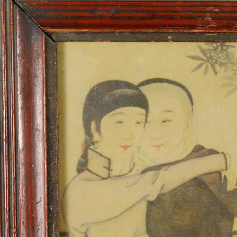 Framed Vintage Chinese Erotic Print at 1stDibs
