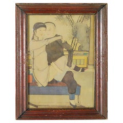 Framed Vintage Chinese Erotic Print