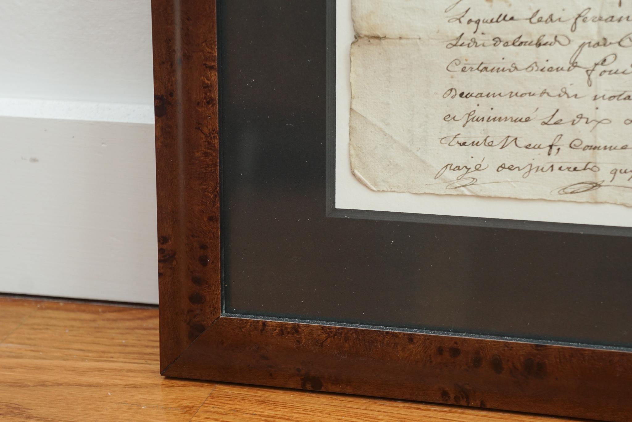 Framed Vintage French Letters For Sale 3