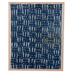 Framed Vintage Indigo Mali Cloth