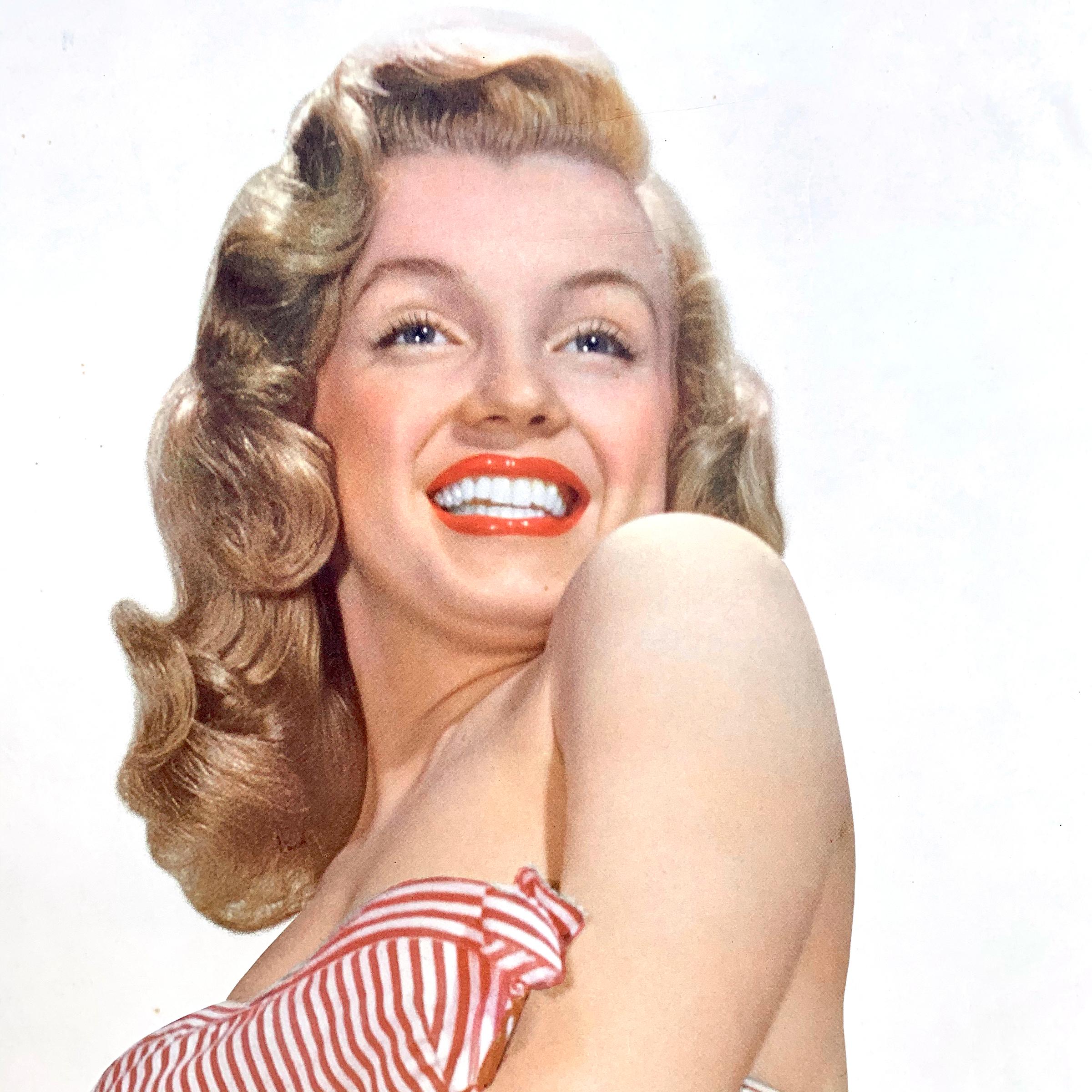 Gerahmtes Vintage Marilyn Monroe Pin-Up Poster in Lebensgröße (Moderne der Mitte des Jahrhunderts) im Angebot