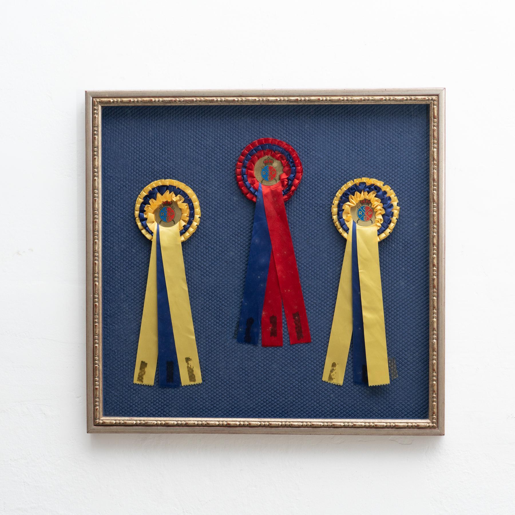 Prix de polo vintage encadré par un artiste inconnu, circa 1960.    Circa 1960, Espagne.    En état d'origine, avec de légères usures dues à l'âge et à l'utilisation, préservant une belle patine.