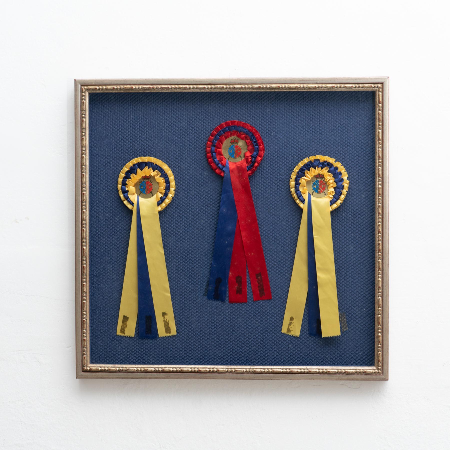 Vintage framed polo prizes by unknown artist, circa 1960.

Circa 1960, Spain.

In original condition, with minor wear consistent of age and use, preserving a beautiul patina.