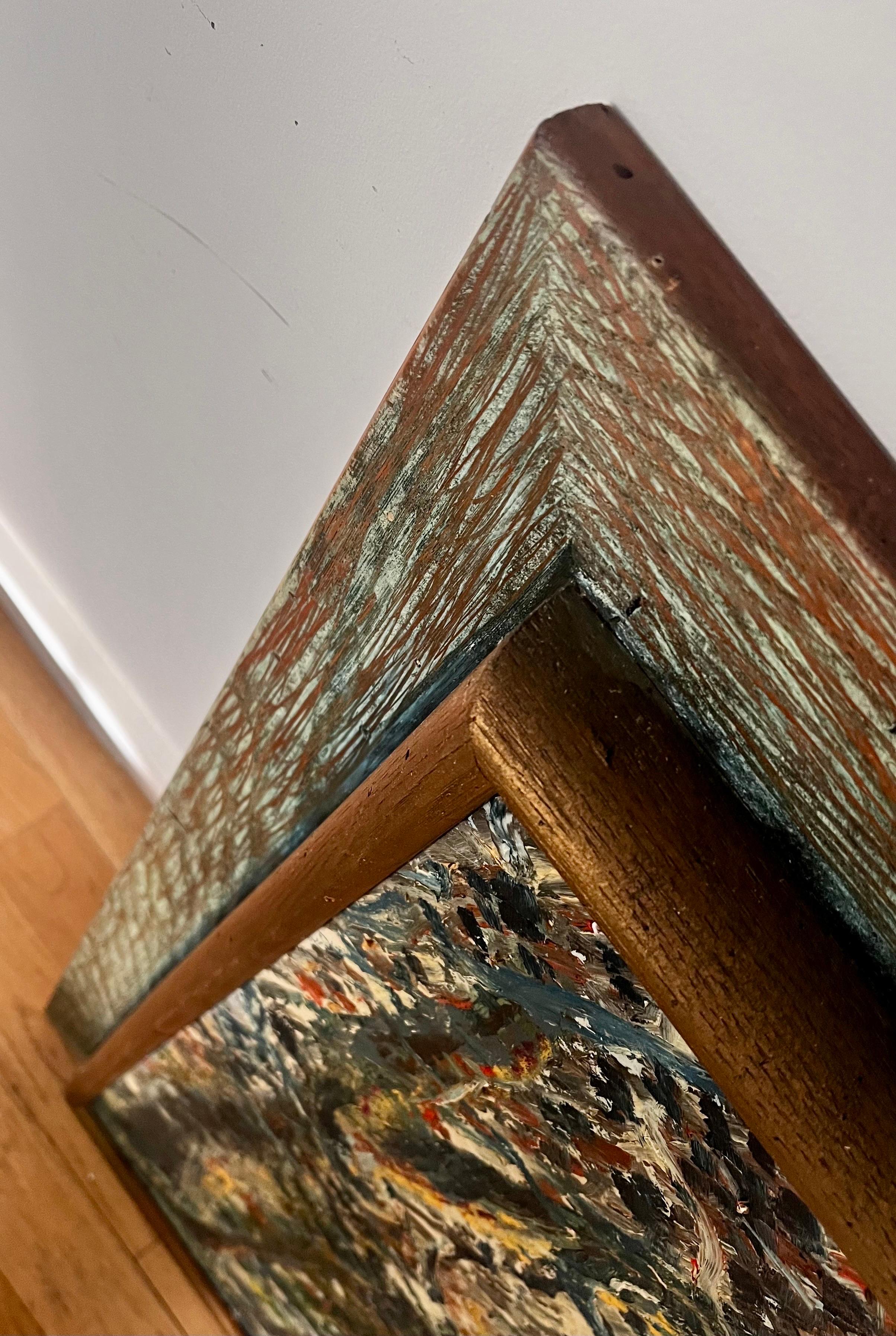 Dipinto d'epoca su tela, incorniciato, di 