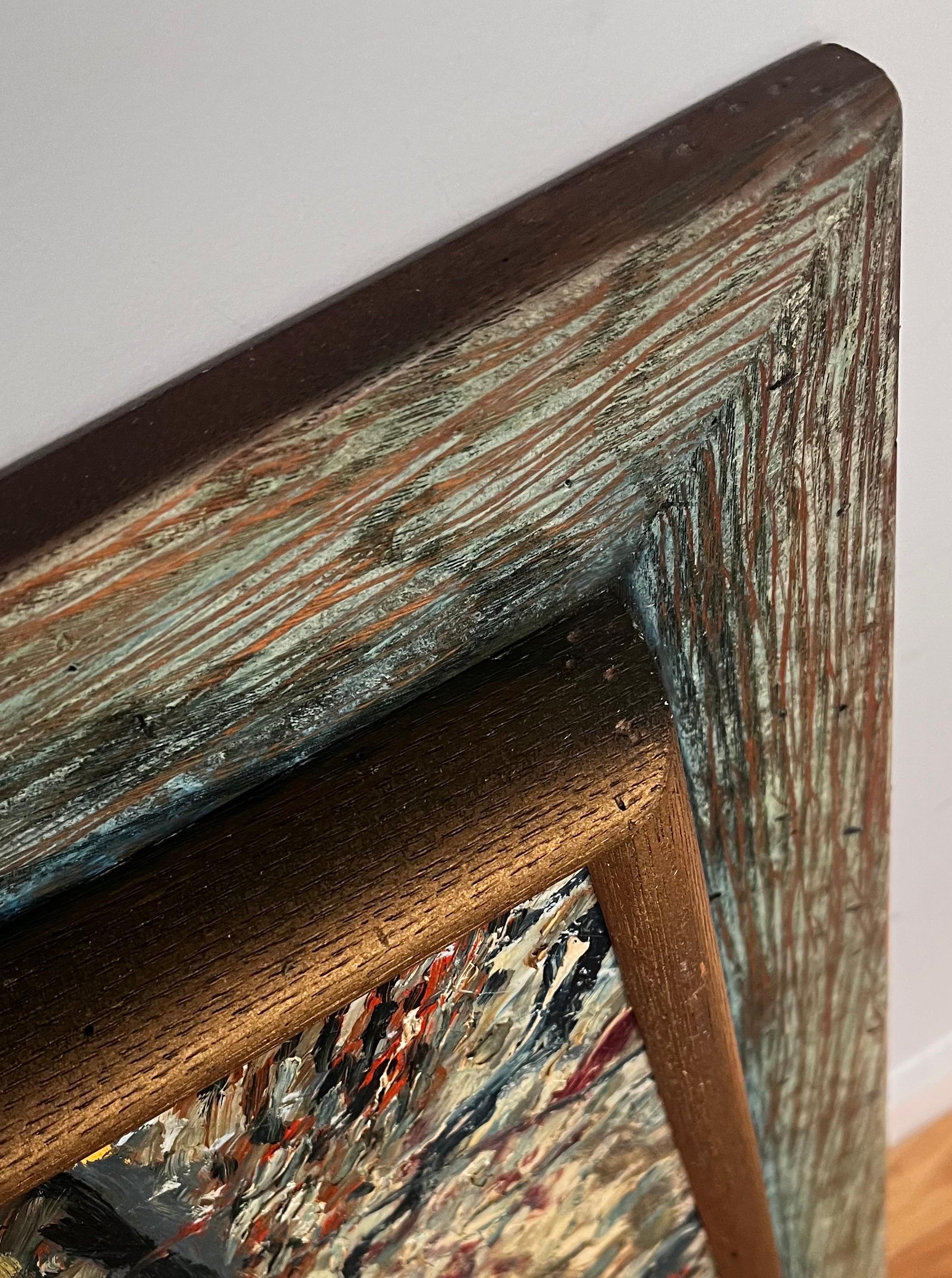 Dipinto d'epoca su tela, incorniciato, di 