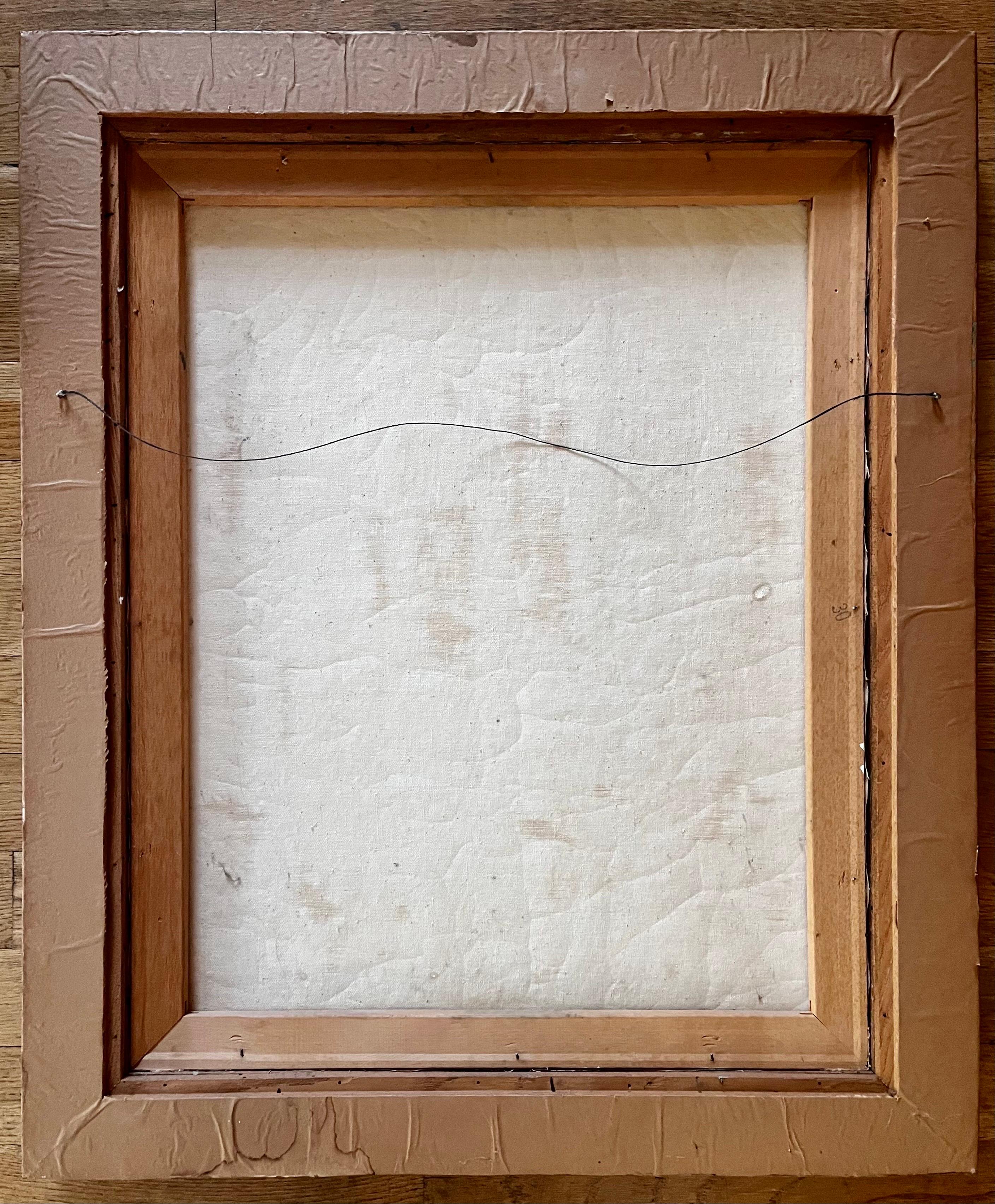 Dipinto d'epoca su tela, incorniciato, di 