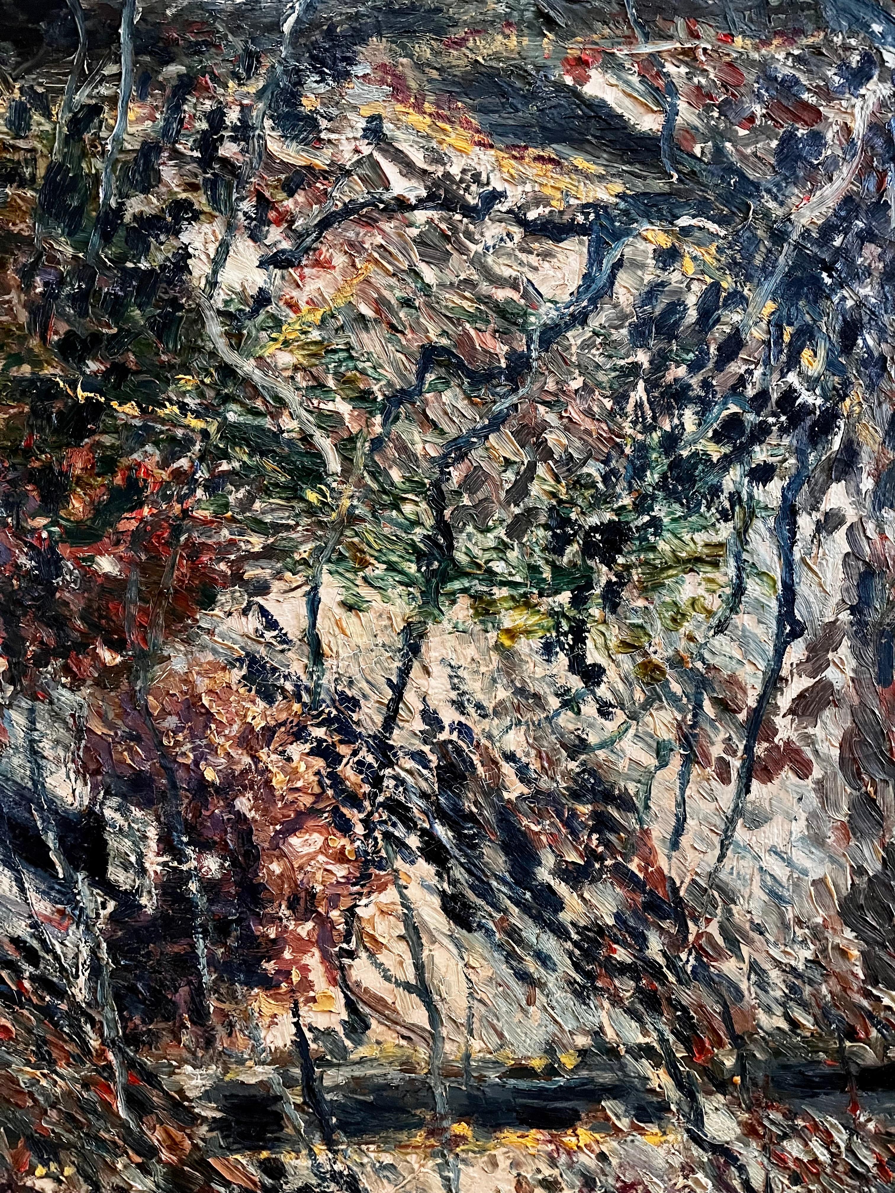 Dipinto d'epoca su tela, incorniciato, di 