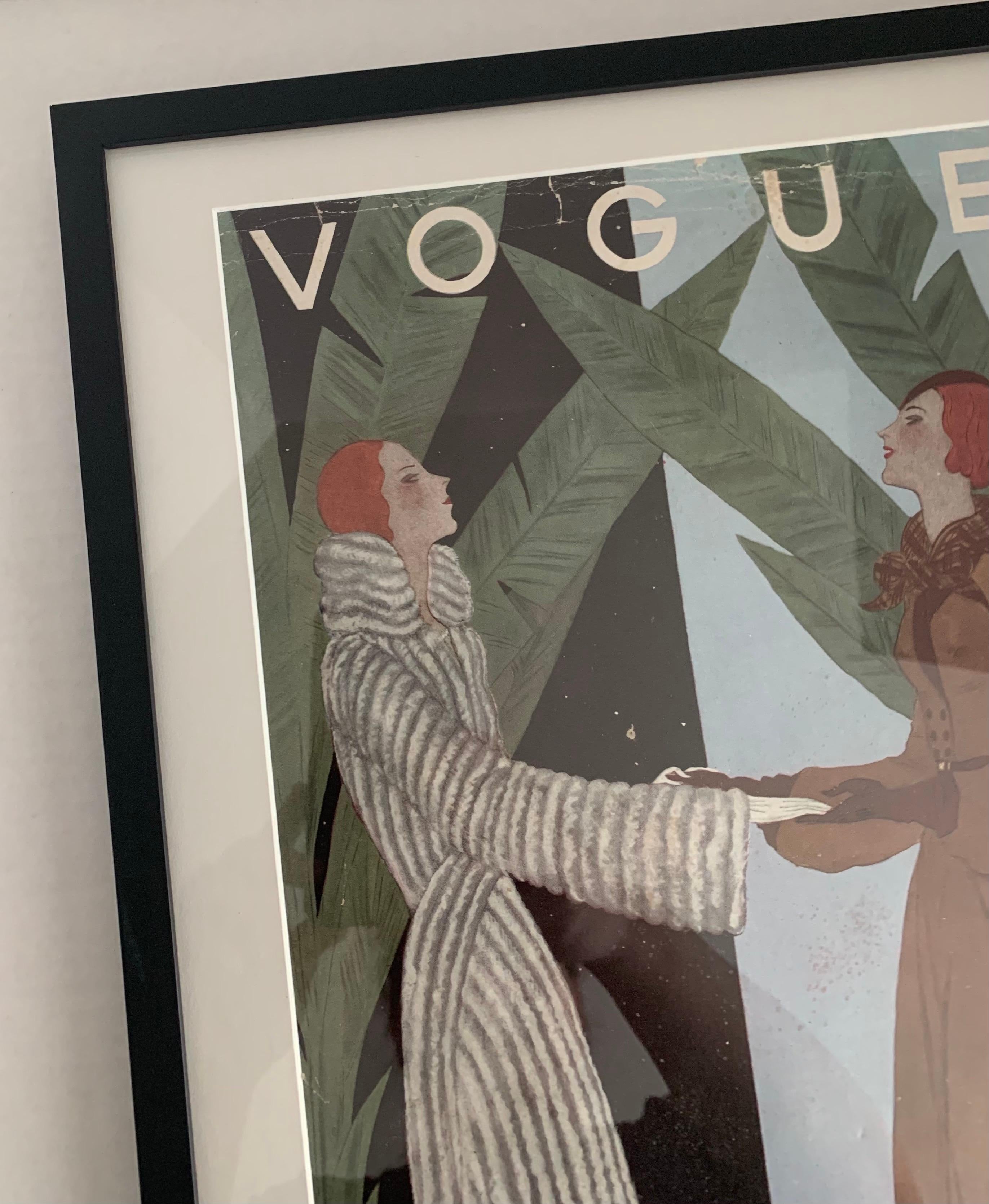 Glass Framed Vogue Cover December 1931 Issue