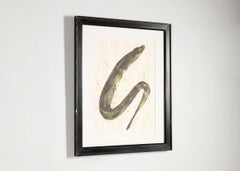 Aquarelle encadrée représentant une anguille, par Thierry Despont, États-Unis, XXe siècle