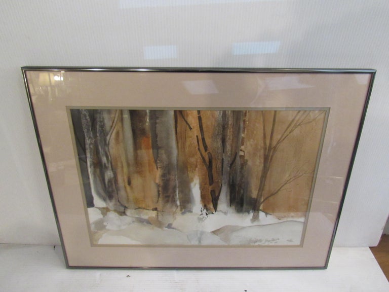 Framed Watercolor Painting Signed by Artist Patricia DavisGanek For Sale at 1stDibs