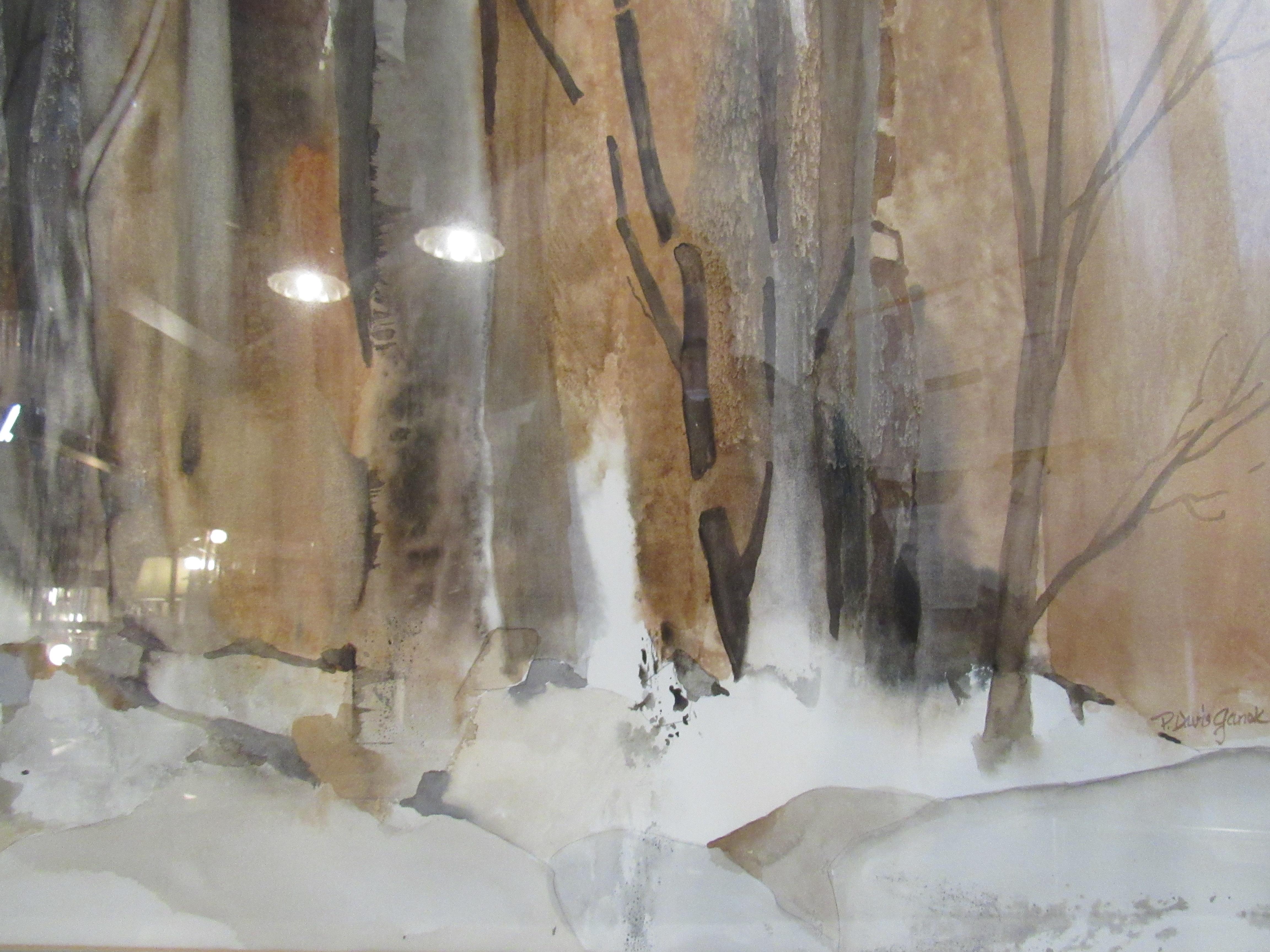 Framed Watercolor Painting Signed by Artist Patricia Davis-Ganek In Good Condition In Brooklyn, NY