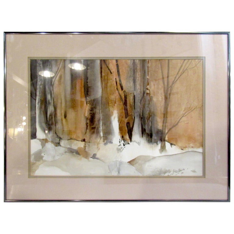 Framed Watercolor Painting Signed by Artist Patricia DavisGanek For Sale at 1stDibs