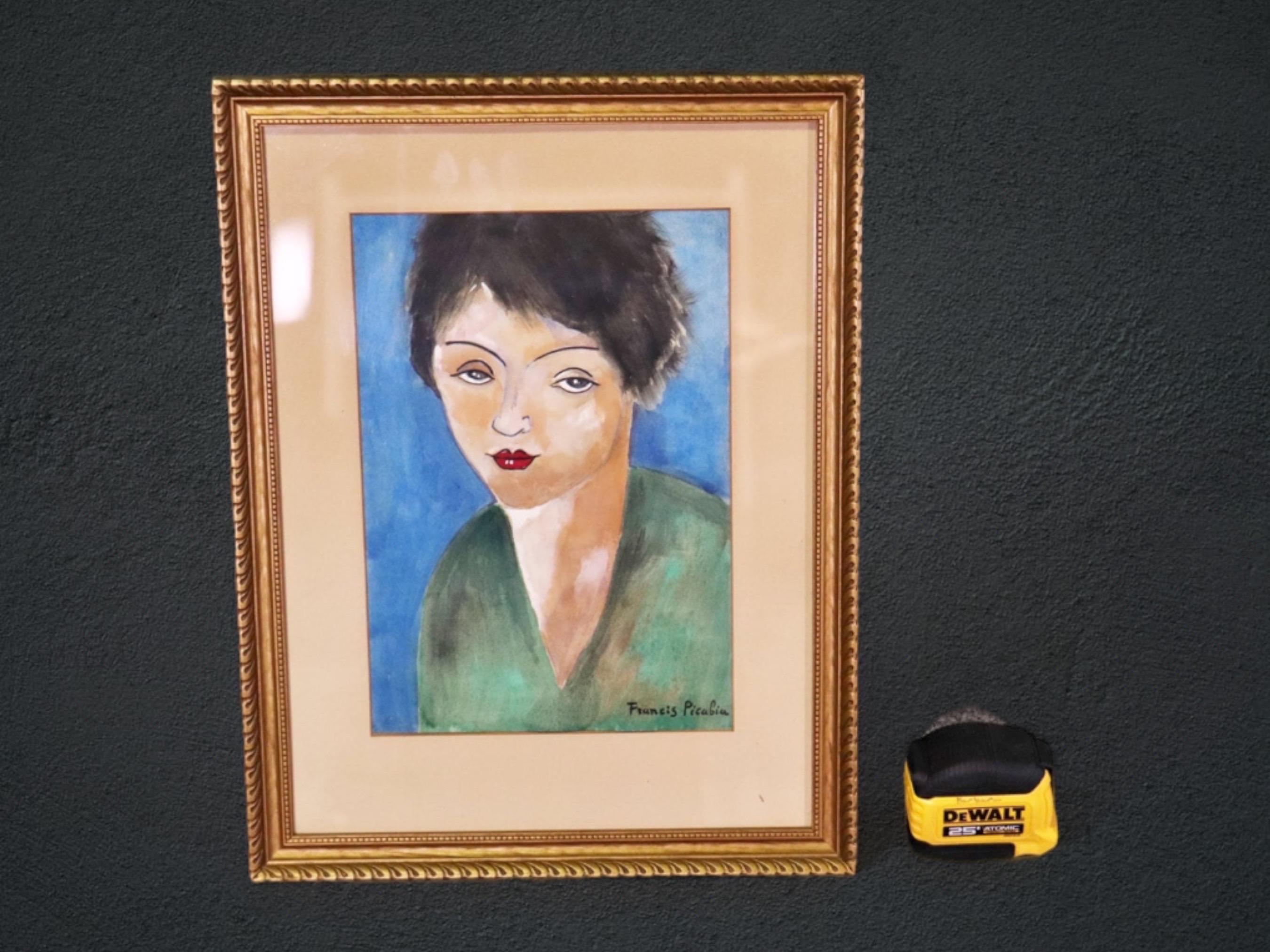 Dimensions Framed: H: 17 1/2in W: 13 1/2 D: 3/4in

This framed Francis Picabia (1879 - 1953) portrait of a woman is perfect for you and your home! Francis Picabia was a French avant-garde painter, poet and typographist. After experimenting with
