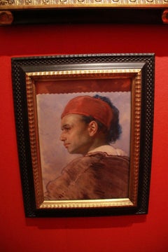 Framed watercolour by Guido. Bach RI, 1828 – 1905 ‘