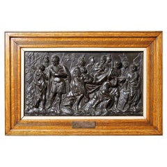 Placca di basalto nero Wedgwood incorniciata "La morte di Meleagro".