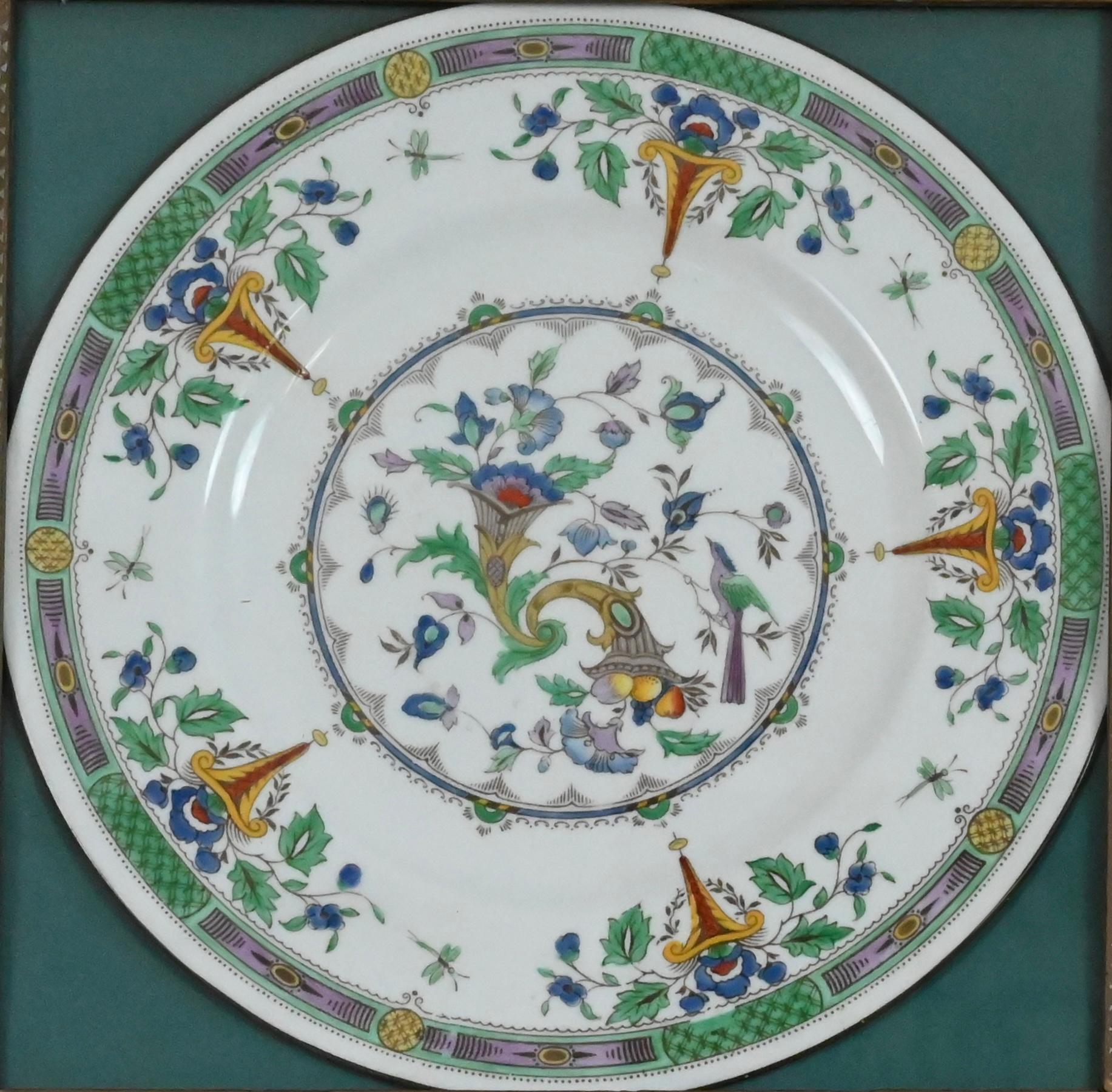 Regency Framed Wedgwood Porcelain Charger or Decorative Dish For Sale
