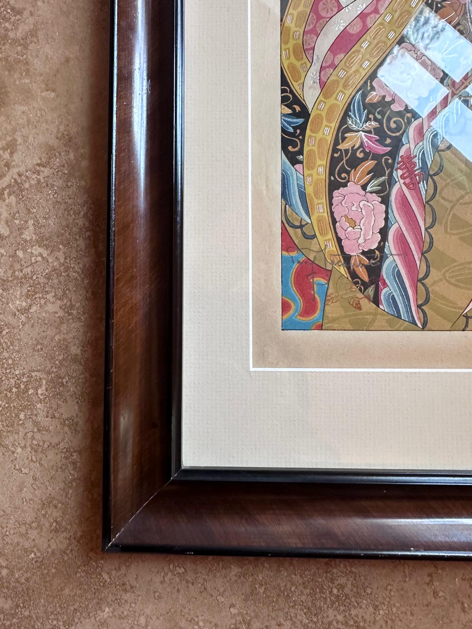 Gravure sur bois encadrée Les Perles de Paul Jacoulet en vente 9