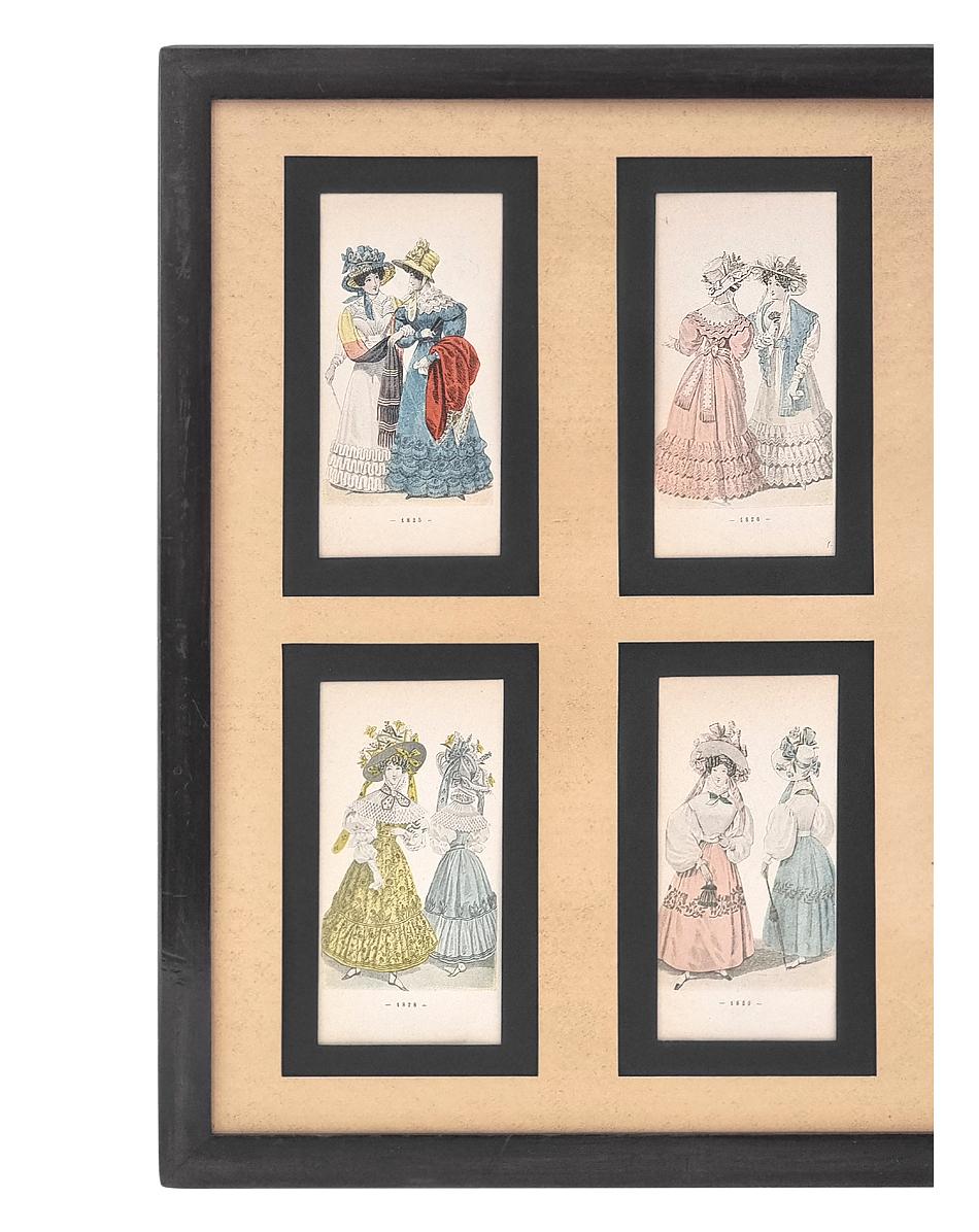 Framed Works On Paper, Illustrations French Women's Fashions, circa 1896 For Sale 4