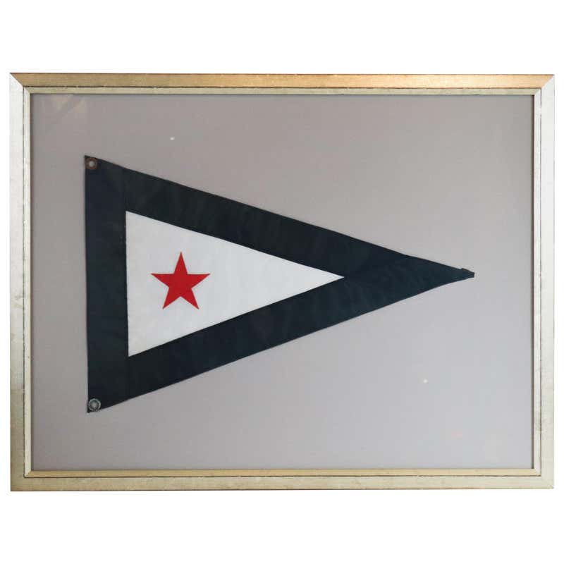Burgee Frame Framed Yacht Club Burgee at 1stDibs