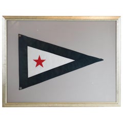 Vintage Framed Yacht Club Burgee