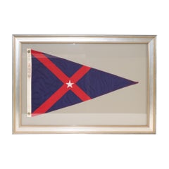 Vintage Framed Yacht Club Burgee