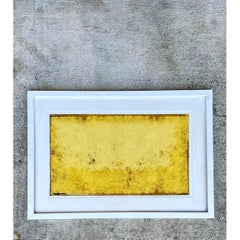 Framed Yellow Abstract Art Print