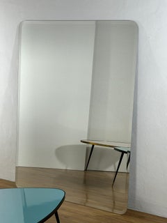 Miroir mural carré biseauté sans cadre, design moderne fabriqué à la main